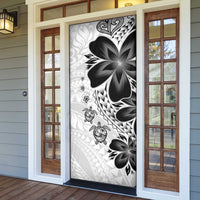 Polynesia Romantic Valentine Door Cover Sea Turtle Couple With White Plumeria LT05 - Polynesian Pride