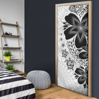 Polynesia Romantic Valentine Door Cover Sea Turtle Couple With White Plumeria LT05 - Polynesian Pride