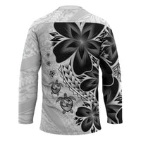 Polynesia Romantic Valentine Hockey Jersey Sea Turtle Couple With White Plumeria LT05 - Polynesian Pride