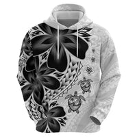 Polynesia Romantic Valentine Hoodie Sea Turtle Couple With White Plumeria LT05 - Polynesian Pride