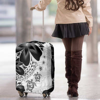 Polynesia Romantic Valentine Luggage Cover Sea Turtle Couple With White Plumeria LT05 - Polynesian Pride