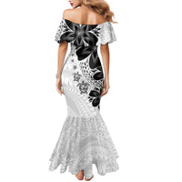 Polynesia Romantic Valentine Mermaid Dress Sea Turtle Couple With White Plumeria LT05 - Polynesian Pride