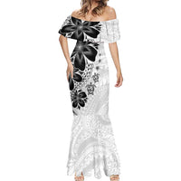 Polynesia Romantic Valentine Mermaid Dress Sea Turtle Couple With White Plumeria LT05 - Polynesian Pride