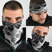 Polynesia Romantic Valentine Neck Gaiter Sea Turtle Couple With White Plumeria LT05 - Polynesian Pride