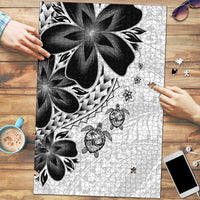 Polynesia Romantic Valentine Puzzle Sea Turtle Couple With White Plumeria LT05 White - Polynesian Pride