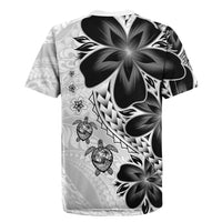Polynesia Romantic Valentine Rugby Jersey Sea Turtle Couple With White Plumeria LT05 - Polynesian Pride