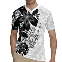 Polynesia Romantic Valentine Rugby Jersey Sea Turtle Couple With White Plumeria LT05 - Polynesian Pride