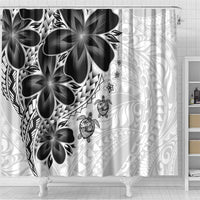 Polynesia Romantic Valentine Shower Curtain Sea Turtle Couple With White Plumeria LT05 - Polynesian Pride