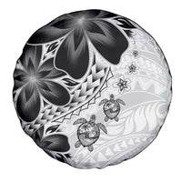 Polynesia Romantic Valentine Spare Tire Cover Sea Turtle Couple With White Plumeria LT05 - Polynesian Pride