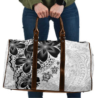 Polynesia Romantic Valentine Travel Bag Sea Turtle Couple With White Plumeria LT05 White - Polynesian Pride