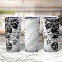 Polynesia Romantic Valentine Tumbler Cup Sea Turtle Couple With White Plumeria LT05 - Polynesian Pride