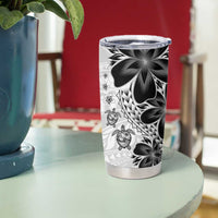 Polynesia Romantic Valentine Tumbler Cup Sea Turtle Couple With White Plumeria LT05 - Polynesian Pride