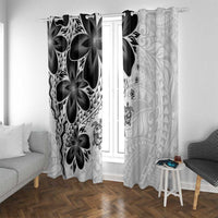 Polynesia Romantic Valentine Window Curtain Sea Turtle Couple With White Plumeria LT05 With Grommets White - Polynesian Pride