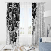 Polynesia Romantic Valentine Window Curtain Sea Turtle Couple With White Plumeria LT05 - Polynesian Pride
