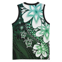 Polynesia Romantic Valentine Basketball Jersey Sea Turtle Couple With Aqua Gradient Plumeria LT05 - Polynesian Pride