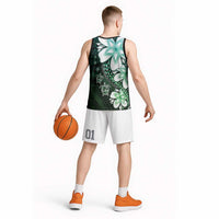 Polynesia Romantic Valentine Basketball Jersey Sea Turtle Couple With Aqua Gradient Plumeria LT05 - Polynesian Pride