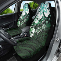 Polynesia Romantic Valentine Car Seat Cover Sea Turtle Couple With Aqua Gradient Plumeria LT05 - Polynesian Pride