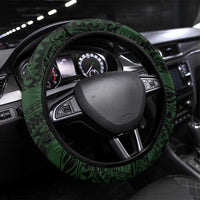 Polynesia Romantic Valentine Steering Wheel Cover Sea Turtle Couple With Aqua Gradient Plumeria LT05 Universal Fit Aqua - Polynesian Pride