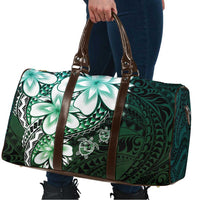 Polynesia Romantic Valentine Travel Bag Sea Turtle Couple With Aqua Gradient Plumeria LT05 - Polynesian Pride