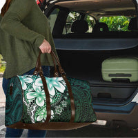 Polynesia Romantic Valentine Travel Bag Sea Turtle Couple With Aqua Gradient Plumeria LT05 - Polynesian Pride