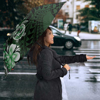 Polynesia Romantic Valentine Umbrella Sea Turtle Couple With Aqua Gradient Plumeria LT05 - Polynesian Pride