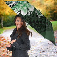 Polynesia Romantic Valentine Umbrella Sea Turtle Couple With Aqua Gradient Plumeria LT05 - Polynesian Pride