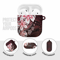 Polynesia Romantic Valentine AirPods Case Sea Turtle Couple With Red Gradient Plumeria LT05 - Polynesian Pride