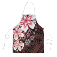 Polynesia Romantic Valentine Apron Sea Turtle Couple With Red Gradient Plumeria LT05 Red - Polynesian Pride
