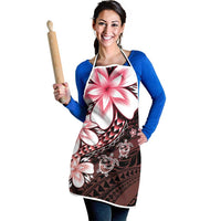 Polynesia Romantic Valentine Apron Sea Turtle Couple With Red Gradient Plumeria LT05 - Polynesian Pride