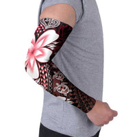 Polynesia Romantic Valentine Arm Sleeves Sea Turtle Couple With Red Gradient Plumeria LT05 - Polynesian Pride