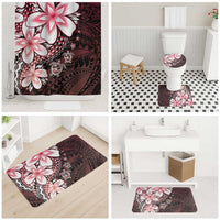 Polynesia Romantic Valentine Bathroom Set Sea Turtle Couple With Red Gradient Plumeria LT05 - Polynesian Pride