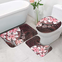 Polynesia Romantic Valentine Bathroom Set Sea Turtle Couple With Red Gradient Plumeria LT05 - Polynesian Pride