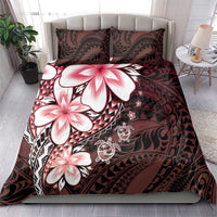 Polynesia Romantic Valentine Bedding Set Sea Turtle Couple With Red Gradient Plumeria LT05 - Polynesian Pride