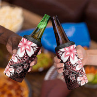 Polynesia Romantic Valentine 4 in 1 Can Cooler Tumbler Sea Turtle Couple With Red Gradient Plumeria LT05 - Polynesian Pride