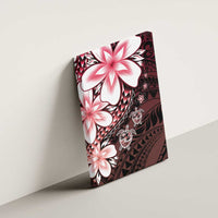 Polynesia Romantic Valentine Canvas Wall Art Sea Turtle Couple With Red Gradient Plumeria LT05 - Polynesian Pride