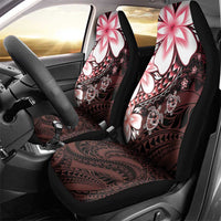 Polynesia Romantic Valentine Car Seat Cover Sea Turtle Couple With Red Gradient Plumeria LT05 - Polynesian Pride