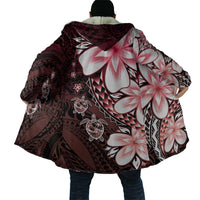 Polynesia Romantic Valentine Cloak Sea Turtle Couple With Red Gradient Plumeria LT05 - Polynesian Pride