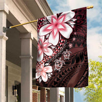 Polynesia Romantic Valentine Garden Flag Sea Turtle Couple With Red Gradient Plumeria LT05 House Flag Red - Polynesian Pride
