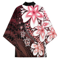 Polynesia Romantic Valentine Kimono Sea Turtle Couple With Red Gradient Plumeria LT05 - Polynesian Pride