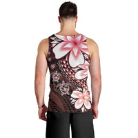 Polynesia Romantic Valentine Men Tank Top Sea Turtle Couple With Red Gradient Plumeria LT05 - Polynesian Pride