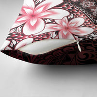 Polynesia Romantic Valentine Pillow Cover Sea Turtle Couple With Red Gradient Plumeria LT05 - Polynesian Pride