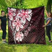 Polynesia Romantic Valentine Quilt Sea Turtle Couple With Red Gradient Plumeria LT05 - Polynesian Pride