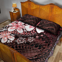 Polynesia Romantic Valentine Quilt Bed Set Sea Turtle Couple With Red Gradient Plumeria LT05 - Polynesian Pride