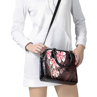 Polynesia Romantic Valentine Shoulder Handbag Sea Turtle Couple With Red Gradient Plumeria LT05 - Polynesian Pride