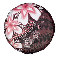 Polynesia Romantic Valentine Spare Tire Cover Sea Turtle Couple With Red Gradient Plumeria LT05 - Polynesian Pride
