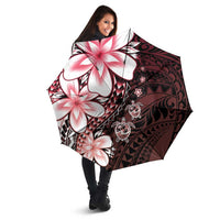 Polynesia Romantic Valentine Umbrella Sea Turtle Couple With Red Gradient Plumeria LT05 - Polynesian Pride