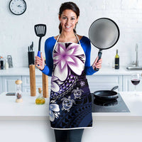 Polynesia Romantic Valentine Apron Sea Turtle Couple With Purple Gradient Plumeria LT05 - Polynesian Pride