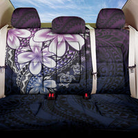 Polynesia Romantic Valentine Back Car Seat Cover Sea Turtle Couple With Purple Gradient Plumeria LT05 One Size Purple - Polynesian Pride