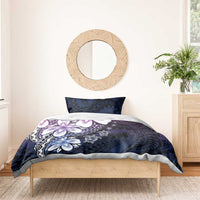 Polynesia Romantic Valentine Bedding Set Sea Turtle Couple With Purple Gradient Plumeria LT05 - Polynesian Pride