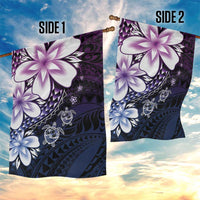 Polynesia Romantic Valentine Garden Flag Sea Turtle Couple With Purple Gradient Plumeria LT05 - Polynesian Pride